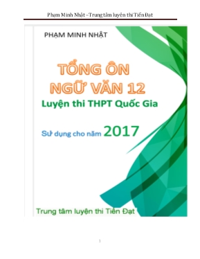 Tài liệu luyện thi THPT Quốc gia môn Ngữ văn năm 2017